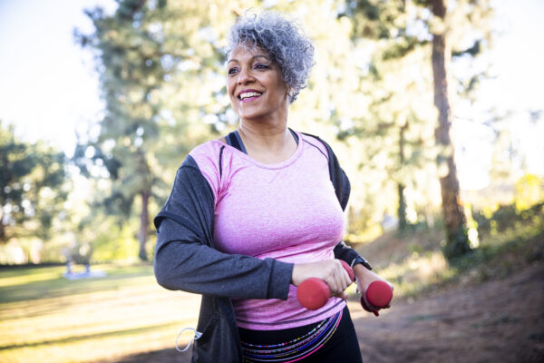 woman working out happy