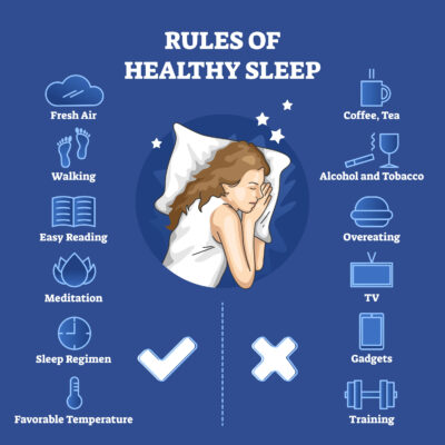rules of healthy sleep infographic