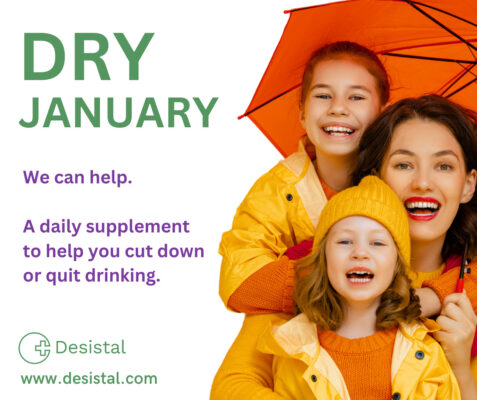 Dry January Family with umbrella