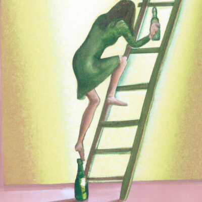 Career ladder alcohol woman